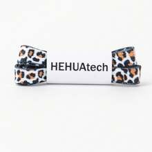 1 Paar 8mm flache Leoparden-Muster + metallische Spitze bunte vielseitige Schnürsenkel