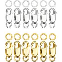 Stainless Steel Lobster Claw Clasp & Closed Jump Ring, 14K Gold Necklace Clasp & Jewelry Making Findings, Extender For Jewelry Bracelet - Multicolor - View 7