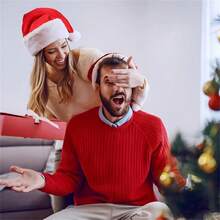 3 件套圣诞毛皮天鹅绒斗篷红色圣诞老人披肩圣诞派对角色扮演服装带圣诞帽女士 - 彩色 - 查看 8