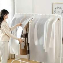 2/1 pieza Fundas transparentes para prendas con cremallera, fundas antipolvo para perchas para el hogar, almacenamiento de armario en dormitorio