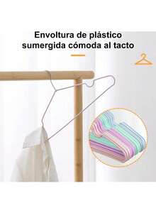 1/10/20 piezas Ganchos metálicos antideslizantes para secar, aptos para el hogar y la cuerda de tender, pueden colgar ropa de niños y adultos - Multicolor - Ver 5