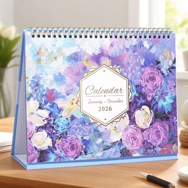 2026 Desk Calendar Dual Side Coil Book Office School Supplies Annual Schedule Organizers To Do List Monthly Daily Planner Gift