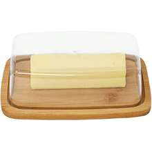 Bamboo Cheese Bowl With Lid, Cake Storage Plate, Dessert Plate For Kitchen, Refrigerator And Countertop. - 方蓋1號 - 查看 2