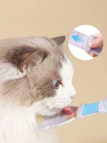 Multi-Function Cat Treat Dispenser Spoon, Suitable For Licking Cat Treats, Squeeze-Style Cat Treat Scoop, Feeder, Large Cat Food Scoop - Multicolor - View 3