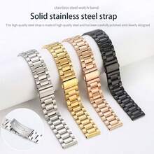 Stainless Steel Business Watch Band Strap Suitable For Series 10, 9, 8, 7, 46mm, 42mm, 45mm, 41mm Ultra 2/1, 49mm Se 6, 5, 4, 44mm, 40mm, 3, 42mm, 38mm Ultra-Thin Watch Band - Multicolor - View 1