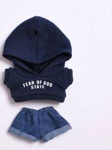 Un set de haine drăguțe pentru păpușile - o combinație de hanorac, blugi și pantofi de pânză. Este potrivit pentru păpușile și este o ținută elegantă pentru joaca zilnică și colecționare. - Multicolor - Vizualizare 5