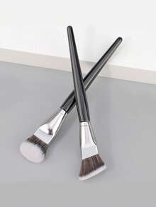 1 斜角/扁平斜角腮红刷，斜角设计贴合面部轮廓，轻盈自然，不留刷痕，打造透明底妆，快速上妆，均匀晕染，斜角设计，柔软纤维刷毛，美妆工具。 - 彩色 - 查看 9