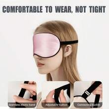 1个丝滑睡眠眼罩，双面100%遮光，可调节滑动扣，亲肤柔软无压迫感，适合夜间深度睡眠、白天小憩、长途旅行、办公室休息，缓解眼部疲劳，是旅行必备配件，也适合失眠者、睡眠浅者、学生和上班族。 - 黑色 - 查看 3