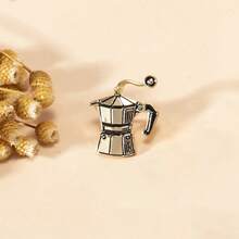 Coffee Beans Coffee Cup Latte Art Coffee Machine Barista Creative Theme Brooch Multi-Functional Decoration Clothing Accessories - 08280106 - 查看 8