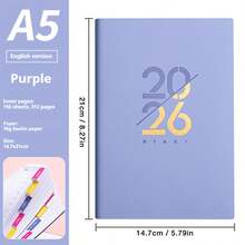 2025-2026 年每周和每月计划笔记本，8*6 英寸，204 页，螺旋装订每日计划整理器，提高工作效率，适合返校和办公室 - A5 - 查看 30