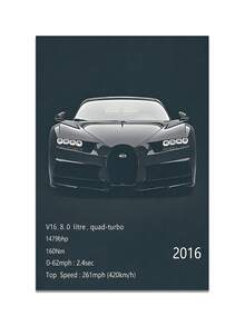 1/6 件装饰艺术风格超级跑车海报套装，高性能赛车墙面艺术，优质纸质印刷，适用于家居装饰、卧室、餐厅、工作室、客厅，无框 - 彩色 - 查看 14