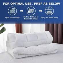 ALPSWAN Reversible Mattress Pad Cooling & Warm Mattress Topper 8-21" Deep Pocket Mattress Cover Quilted Fitted Soft Breathable Mattress Protector - 白色 - 查看 6