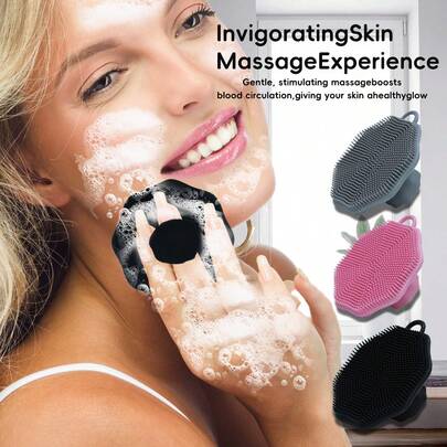 Silicone Face Cleansing Brush, Soft Bristle Manual Facial Cleansing Brush, Suitable For All Skin Types, Cleans Beard, Skin Care Exfoliating Face Brush, For Men & Women