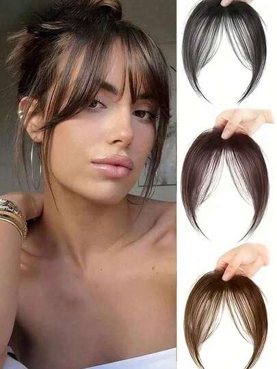 1 Piece Simulated Bangs In The Shape Of An Eight, Natural And Fluffy For Daily Wear, Multiple Colors Available, Suitable For Women, Parties And Daily Use, Women's Hair Accessories, Hair Clips. ,Hair Styling Kit ,Hair Tool Kit ,Hair Styling Tools