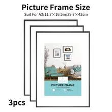 HIMEETIME 1/3 khung ảnh kim loại, khung nhôm, thích hợp để treo tường hoặc để bàn, dùng làm khung tranh, áp phích, tranh vẽ, khung hợp kim nhôm tối giản và thời trang, thích hợp trang trí phòng khách, phòng ngủ, văn phòng, kích thước bao gồm khung nhôm vàng, bạc, đen, 30x40cm/A3/A4 - 1 cái - Xem 20