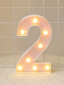 粉色LED字母数字灯,闪亮字母数字发光标志,字母A-Z,数字0-9,仙女灯,爱心,电池供电灯,最佳礼物,适合圣诞节装饰、房间装饰、卧室装饰、生日装饰、派对装饰、婚礼装饰、情人节装饰、墙面装饰和周年纪念派对,发光气球架数码相框。 - 粉色 - 查看 67