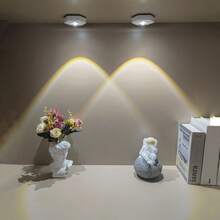 1个电池供电的触摸式LED壁灯，日落灯造型，可安装在墙柜上，营造氛围，适用于厨房、卧室、衣柜等场所，也可作为夜灯装饰，用于摄影/自拍/派对装饰，或作为情人节氛围装饰。 - 多色 - 查看 12