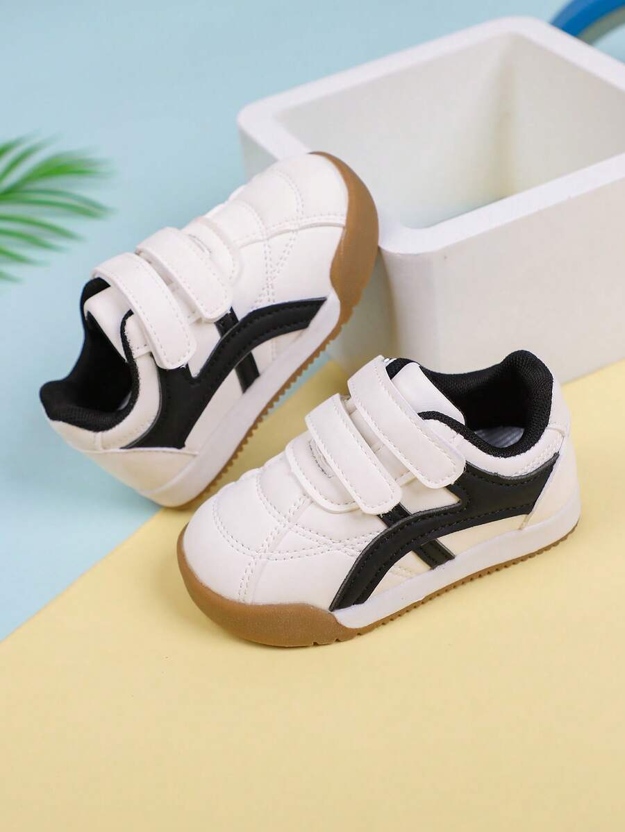 2025新款童鞋，女童运动鞋，男童休闲运动鞋，幼儿软底学生版，简约设计 - 白色 - 查看 1