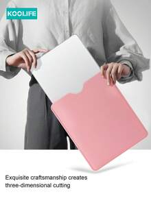 1 件 Koolife 黑色便携式轻型笔记本电脑保护套、平板电脑手提箱、多功能保护袋、PU 材质、适合 11 英寸平板电脑 - 粉色 - 查看 5