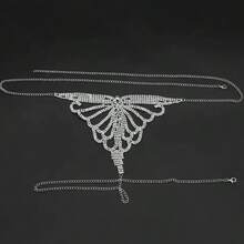 多层水钻腰肚链腿大腿链女士性感沙滩比基尼身体链腿大腿束带首饰 - 身體鏈 - 查看 16