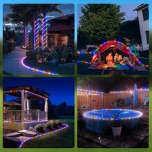 Solar Rope Lights, 33FT 100LED Outdoor Waterproof Solar Lights With Remote, IP67 String Light With Timing & 8 Modes For Garden Tree Pathway Yard Pool RV Christmas Decor - Nhiều màu - Xem 6