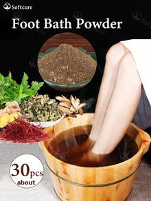About 30 Pieces Of Foot Bath Powder For Foot Bath, Wormwood Leaf, Ginger, Chinese Herbal Medicine, Safflower, Motherwort, Angelica, Detoxification, Sleep Aid, Health Care, Unisex - Brown - View 3