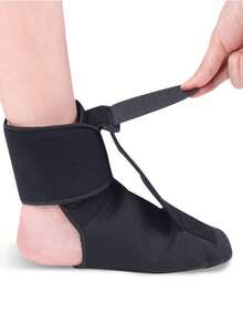 1 Piece Of Unisex Foot Drop Orthotic, Inside And Outside Flip Foot Support Socks, Plantar Membrane Splint, Ankle Sprain Protector - Black - View 6