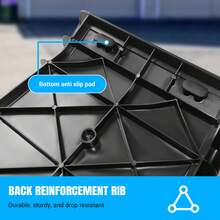 EFAN Heavy Duty Pet Ramp For Car, Folding Anti-Slip Pet Ladder With Back Reinforcement Rib, 90KG, Fit All Vehicles & All Sizes Pets, Easy Storage For Home/Car Trunk - Black - View 6
