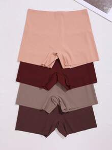 4 件裝無縫平角內褲,柔軟舒適低腰內褲