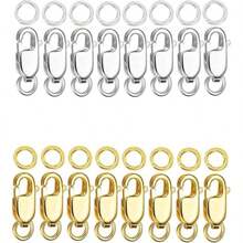 Stainless Steel Lobster Claw Clasp & Closed Jump Ring, 14K Gold Necklace Clasp & Jewelry Making Findings, Extender For Jewelry Bracelet - Multicolor - View 13