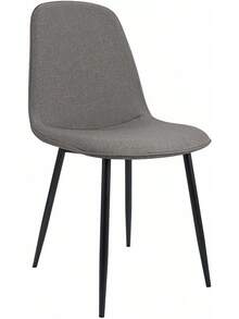 CLP Maryam Padded Dining Chair, Kitchen Chair With Backrest And Black Metal Frame, Supports Up To 150 Kg, Color: Purple, Material: Velvet - Gris clair - Xem 13