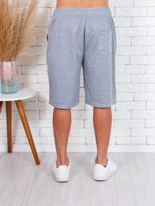 Men's Sweatpants / Zippered Pockets / Elastic Waist - Light Grey - View 2