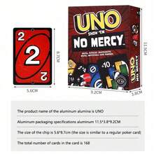 Mattel Official UNO Ruthless Edition Card Game, HWV18 Merciless Version, Includes +10 Wild Cards And Elimination Mechanism, 2-6 Players Party Board Game, Team Building Social Card Game - HWV18 UNO Merciless Series Of Cards - View 4