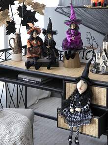 21"H Halloween Sitting Witch Decor