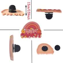 16PCS/SET, Plastic, Striped Star Bow Hat Pink Blue Green Plaid Multi Style Balloon Dog Series Pattern Pins, Suitable For Backpack Collar Handmade Decorative Accessories, Perfect For Christmas Gifts