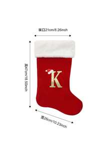 Large Christmas Stocking, Christmas Decoration English Letter Small Pendant, Letter Socks, Cartoon Gift Bag For Children