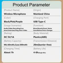 HITOZON Mini Professional Wireless Lavalier Microphone With Charging Case, Compatible With IPad, Android Devices | Smart Noise Cancellation, Status Display, Magnetic Rotatable Clip, Long Battery Life | Suitable For Video Recording, Vlogging, Teaching, Interviews, Podcasts, Etc. - One Size - View 11