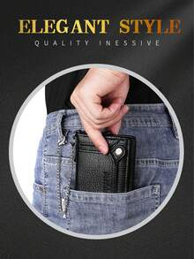 1 szt., męska retro torba antykradzieżowa na karty, portfel na karty kredytowe, metalowy łańcuszek, wielofunkcyjny portfel antykradzieżowy, woreczek na karty z wieloma przegródkami, woreczek na dowód osobisty. Karty antyrozmagnesowujące są bezproblemowe i nie powodują problemów, co czyni je najlepszym prezentem dla mężczyzn.