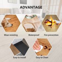 10pcs/Set Peel And Stick Vinyl Wood Grain Floor Tiles, Easy To Install Self-Adhesive Waterproof Scratch-Resistant Floor Stickers For Bedroom, Living Room, Kitchen