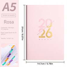 2025-2026 年每周和每月计划笔记本，8*6 英寸，204 页，螺旋装订每日计划整理器，提高工作效率，适合返校和办公室 - A5 - 查看 37