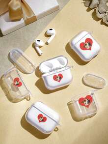 1 件定制图像耳机保护壳，个性化人物、卡通、游戏人物，TPU 软耳机盒，可定制文字、字体、颜色，DIY 周年纪念礼物，兼容 Apple 耳机 1/2/3/4/Pro/Pro2 - 紅色 - 查看 3