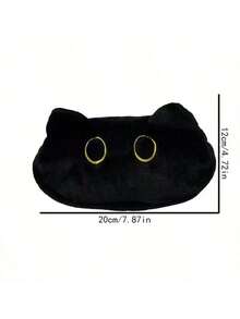 1 件可爱黑猫铅笔盒 - 毛绒笔袋可爱猫咪文具收纳袋，大容量，柔软耐用的铅笔盒，适合返校使用 - 彩色 - 查看 6