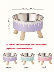 1 Stück Eis-Muster Erhöhter Napf mit Nackenstütze für Haustiere, rutschfeste und verschüttungssichere Hochleistungsfutter- und Wasserschale für Hunde & Katzen - Verschiedenfarbig - Übersicht 11
