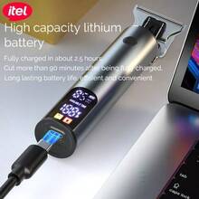 itel ITR-35 LED显示屏理发器，专业精密碳纤维T型刀片，全金属设计，适合男士，用于理发和造型