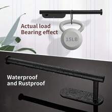 Self-Adhesive Paper Towel Holder For Kitchen Cabinet, RV Bathroom Tissue And Towel Holder - màu đen - Xem 6