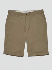 Ben Sherman Pantalón Corto Chino Slim Stretch  Verano    Regular    Bolsillo  Cordón  Botón    Playa - Caqui - Ver 4