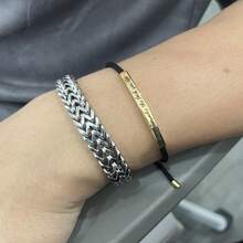 Inspire Bracelet Remember Who F You Are/DONT LET HARD DAYS WIN - Elegant Design With Unique Patterns And Tone - 黑金色 - 查看 3