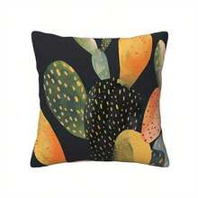 4 PIEZAS Fundas de cojín de estilo bohemio - 17.7*17.7 pulgadas, impresión de un solo lado, decoración de cactus verde, lavable a máquina con cremallera, sin relleno incluido