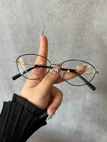 1pc Oval Frame Fashion Elegant High-End Women's Non-Prescription Glasses