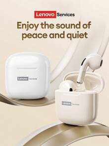 Lenovo LE201 Minimalist Bluetooth Earphones, Half In-Ear HIFI High-Quality Low-Latency Music & Gaming ENC Call Noise Cancellation Long Battery Life Comfortable Wear For Sports & Running, Wireless Earbuds Compatible With Smartphones & Computers - 彩色 - 查看 4